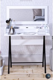 Resim dekor fim Stilvoll Makyaj Masası Beyaz 