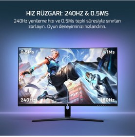 Resim Gamepower Vivid V60 27" Curved 240hz 0.5ms Va Gaming Monitör 