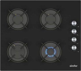 Resim Simfer SB8254 - T3046 - SD8727 Trend Mekanik Siyah Cam 3'lü Ankastre Set 