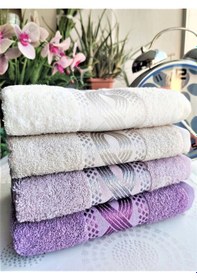 Resim Annem Bukle Jakarlı 50x90 Cm. Çeyizlik El Ve Yüz 4'lü Lüks Havlu Seti Özel Çantalı Amblajında Dominic Diğer 