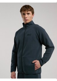 Resim Everlast Ever Relaxed Regular Antrasit Yüksek Yaka Erkek Full Zip Sweatshirt Koyu Gri 