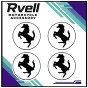 Resim Rvell Ferrari Koruma Takoz Damla Sticker 4 Lü Beyaz 07 1.Resim 