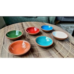 Resim Kapadokya Çömlek 6lı Kase Çerezlik,sosluk,reçellik,lokumluk-mix 