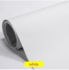 Resim Deri Tamir Bandı Kendinden Yapışkanlı Deri Tamir Yaması Kanepe Araba Koltuğu White 70x50cm 