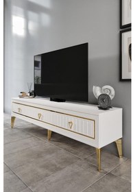 Resim 150 CM KLAS MDF MEBRAN KAPAK EKRU GOLD 