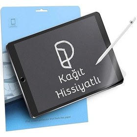 Resim Apple Uyumlu iPad 10.2 9.nesil Paper-like Ekran Koruyucu Kağıt Hisli Kırılmaz Cam Kaymaz Mat Yüzey Kılıf 