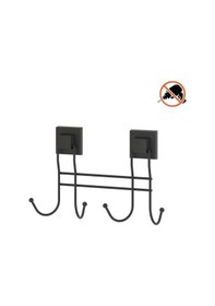 Resim Tekno Tel Ef-252 Yapışkanlı Banyo 4 Lü Askı Bornozluk Siyah 