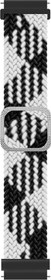 Resim Microsonic Garmin Forerunner 265 Kordon Braided Loop Band Siyah Beyaz 