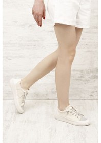 Resim Gönderi(R) Gönderi R Bej Kot Triko Taşlı Comfort Dolgu Taban Sneaker Bej 