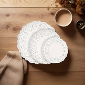 Resim 150 adet Karışık Boyutlarda Kağıt Dantel, 150 adet Yiyecekler için Dantel, 6.5/8.5/10.5/12 İnç Tek Kullanımlık Dantel Kağıt Dantelleri, Yuvarlak Kağıt Servis Altlıkları, Pastalar, Tatlılar, El Sanatları için Uygun, Fırın/Ticari Kullanım İçin 