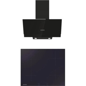 Resim HH64CCB Vitroseramik Cam Ocak + HDG6C1GBTK 60 cm Siyah Davlumbaz 