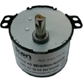 Resim İkon Teknik İKON TEKNİK AC SENKRON MOTOR 50 KTYZ 6 Watt 30 RPM 220 Volt KULUÇKA ÇEVİRME - VİYOL MOTORU 