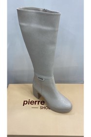 Resim Pierre Cardin Pc-52424 Krem Içi Kürklü Kadın Topuklu Çizme 