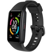 Resim Padalink Honor Band 6 İçin Silikon Erkek/kadın Kayış, Sıcaklık Ve Aşınmaya Dayanıklı, Nem Geçirgen, Kolye Kol Bileziği - Siyah 