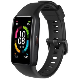 Resim Padalink Honor Band 6 İçin Silikon Erkek/kadın Kayış, Sıcaklık Ve Aşınmaya Dayanıklı, Nem Geçirgen, Kolye Kol Bileziği - Siyah 