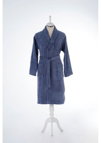 Resim Colourist Şal Yaka Bornoz L Indigo 