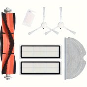 Resim 8 Paketli Robot Süpürge Paspas Eklenti Seti, Mijia 1C, Dreame F9, Xiaomi 1T Süpürgelerle Uyumlu Yedek Fırçalar ve Filtre Tarağı Seti - Plastik ve Kumaş Zemin Ekleri 