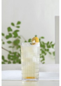 Resim LAV Brit Cam Meşrubat Bardağı 4'lü 356 ml (Kokteyl/Soğuk Kahve/Smoothie/Milkshake Bardağı ) 