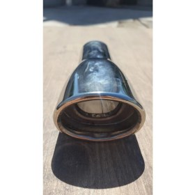 Resim 51 mm Rüzgar Sesli Tek Kapaklı Yassı Nikelaj Egzoz Ucu Eksoz 