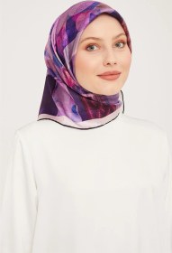 Resim Armine Twill İpek Eşarp 23ka9009 35 Mor 