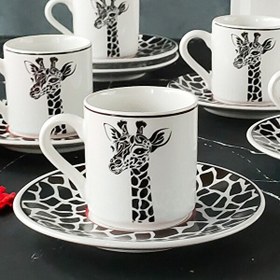 Resim Regna Home Harmony Zürafa 6 Kişilik Kahve Fincan Takımı HBF-12-KFT-ZUR 