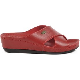 Resim Bento Kırmızı Anatomik Kadın Dolgu Topuk Terlik Çok Renkli 