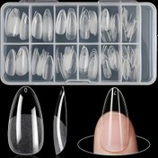 Resim Soft Gel X Tırnak Uçları 120/adet Orta Yarı Mat Akrilik Tırnak Uçları Badem Sahte Tırnaklar Tırnak Sanatı Tasarımı İçin Basın Tırnakları Tırnak Sanatı DIY İçin Manikür Araçları 