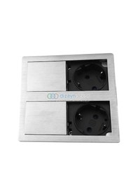 Resim Hit İkili Fonksiyonel Gizli Priz Seti İnox 
