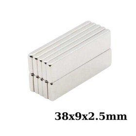 Resim 38X9X2.5mm Neodyum Güçlü Mıknatıs - Neodim Magnet 
