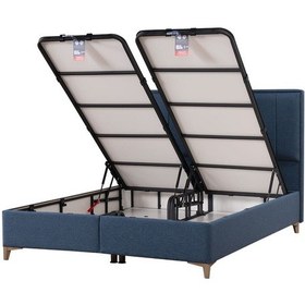 Resim Kilim Mobilya Gold Therapy Başlık ( Baza Ve Yatak Dahil Değildir ) 160'lık Mavi 