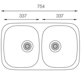 Resim Ukinox Mn 337 Polisajlı Çift Hazneli Tezgahüstü Çelik Mutfak Eviyesi 