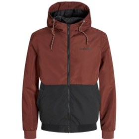 Resim Jack & Jones Jjerush Hood Bomber Noos Kırmızı Erkek Mont 12200208 Kırmızı 
