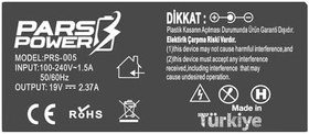 Resim Notebook Adaptör PRS-005-45W - Aspire 3 A315-21-69z0 Muadili ile uyumlu 