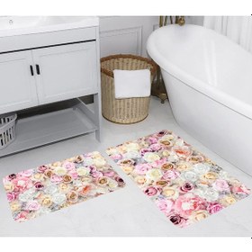 Resim Rovigo Home Dijital Baskılı 2'li Banyo paspas Takımı RVG5273 Çok Renkli 