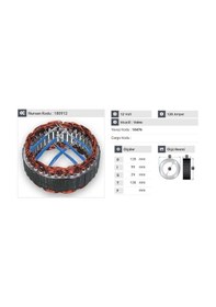 Resim 12v Alternatör Statör Valeo Tipi 120 A 6 Uçlu klimalı N11.473 