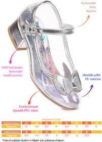 Resim Kiko Kids Unicorn Kız Çocuk Topuklu Abiye Şeffaf Ayakkabı 