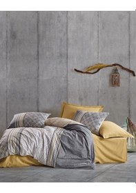 Resim Cotton Box Ranforce Toprak Tek Kişilik Nevresim Takımı-Nedra Bej 