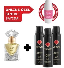 Resim Ivrindi Kadın Edt Parfüm 55 ml & Deodorant 3*150 ml Avantajlı Set, Roll On HEDİYELİ 