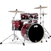 Resim PDP Drums Concept Maple 5 Parça 22" Akustik Davul (Red To Black Sparkle Fade) 