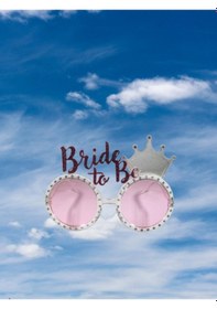 Resim Bride Gözlük Bride To Be Yazılı Şeffaf Taçlı Pembe Parti Gözlüğü Diğer 