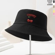 Resim CHEBBY Unisex Kiraz Baskılı Kovboy Şapkası - UPF, Hafif ve Nefes Alabilir Dış Mekan, Balıkçılık, Plaj, Yürüyüş için - Kırmızı Kiraz Tasarımlı Siyah, Çoklu Renk Seçenekleri, Plaj Aksesuarı, Şık Balıkçı Şapkası, Dayanıklı Başlık 