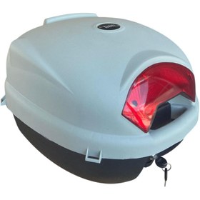 Resim TİEN MOTOR Tien 32 Litre Motosiklet Çantası-Gri (Sırt Dayama Pedi Dahil) 
