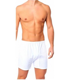 Resim Uniquetrenders Erkek Rahat Kesim Paçalı Pamuklu Külot Boxer 3'lü Set Beyaz 