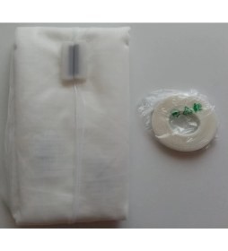 Resim ACY STORE Manyetik Mıknatıslı Kapı Sinekliği 120X210 cm Ebat Tül + 5.6 Metre Beyaz Cırt Bant 7,5 mm Mıknatıslı Sineklik 