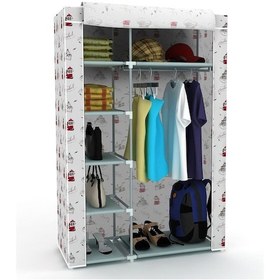 Resim Holtek Tek Yandan Çok Raflı Plastik Profil Öğrenci Dolabı Bez Dolap Kumaş Dolap Istanbul Tema İstanbul 