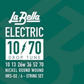Resim La Bella Elektro Gitar Teli D DROP 10-70 HRS-D2 