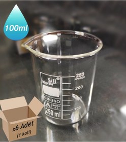 Resim S&h Cam Beher Dereceli Isıya Dayanıklı Kısa Form 6 x 100 ML 