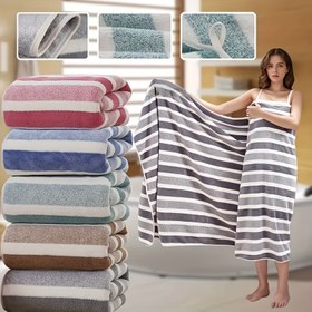 Resim 1/2'li Banyo Havlu Seti, (68.58 x 137.16 cm) Mikrofiber Ultra Yumuşak Yüksek Emici Banyo Havlusu, Vücut, Spor, Yoga, SPA, Fitness için Hafif ve Hızlı Kuruyan Havlular 