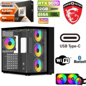Resim MSI Gaming Pc Ddr5 – Rtx 5070 12 GB – Ryzen 7 9800X3D – 32GB – 64GB Ddr5 Ram – 1 Tb M.2 SSD – Sıvı Sogutmalı - Windows 11 Pro – Masaüstü Bilgisayar 