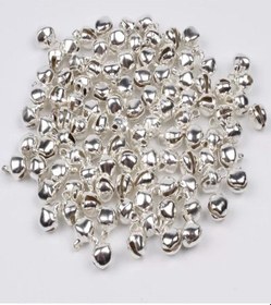 Resim 100 Adet 12mm Gümüş Renk Kulplu Zil,çan,çıngırak,metal Amigurumi 